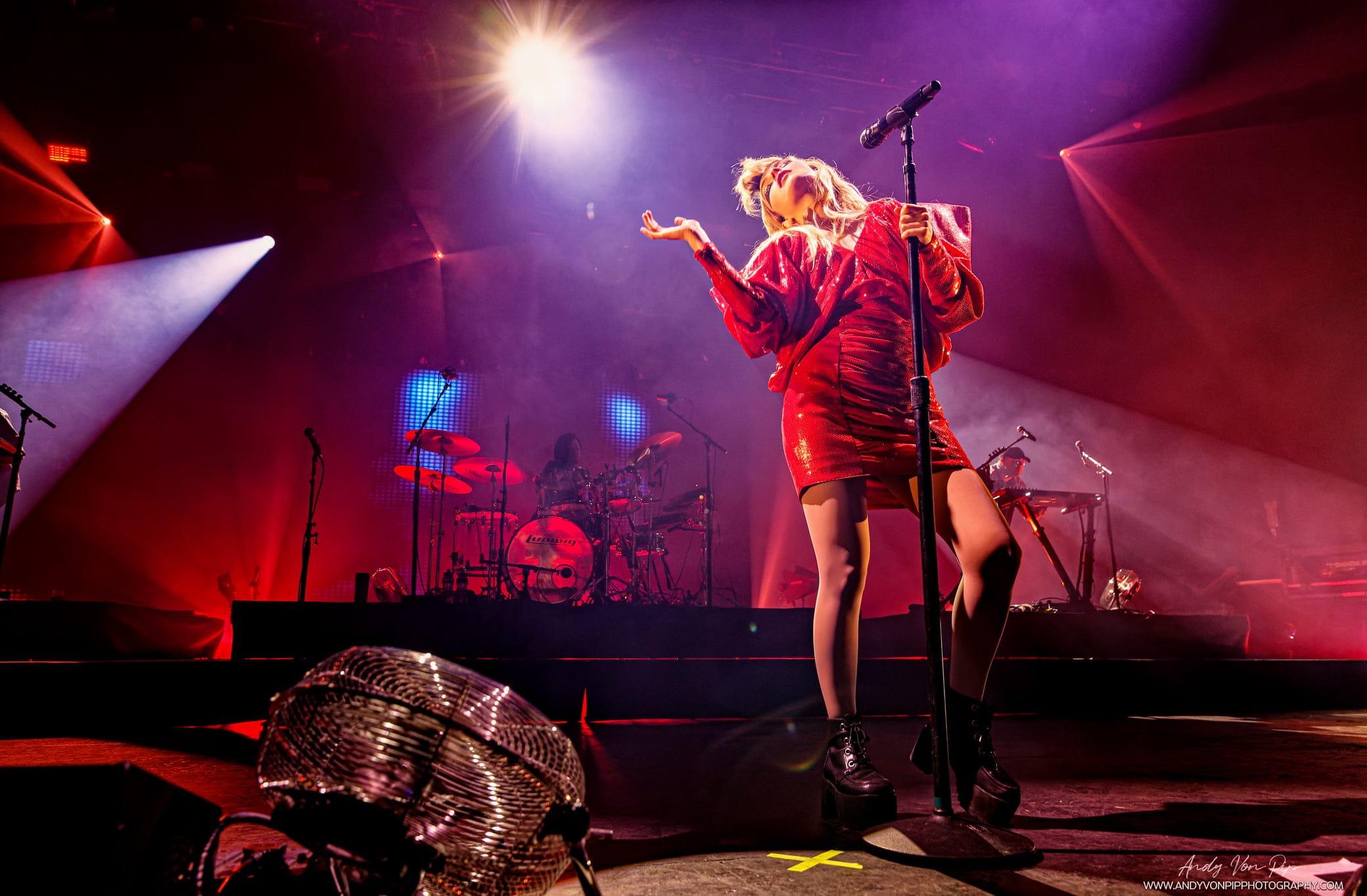 Scottish band CHVRCHES performing the UK leg of their "Screen Violence Tour" at the O2 Apollo, Manchester UK