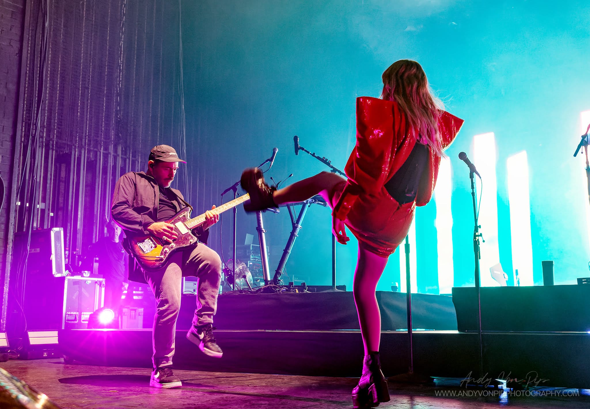 Scottish band CHVRCHES performing the UK leg of their "Screen Violence Tour" at the O2 Apollo, Manchester UK