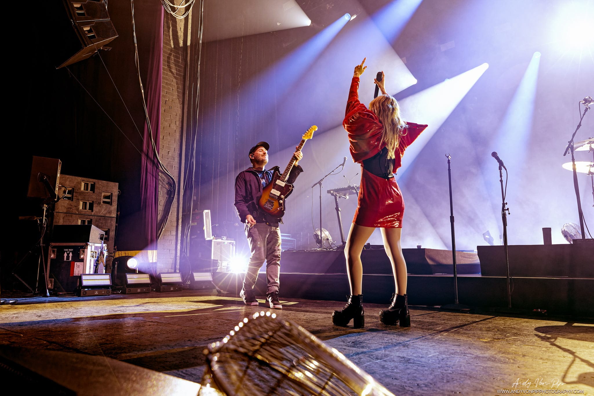 Scottish band CHVRCHES performing the UK leg of their "Screen Violence Tour" at the O2 Apollo, Manchester UK