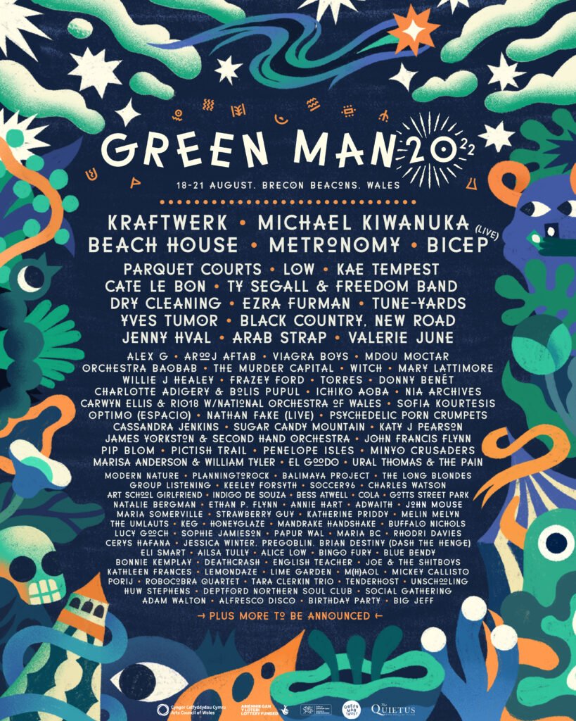 Green Man 22 line up poster April